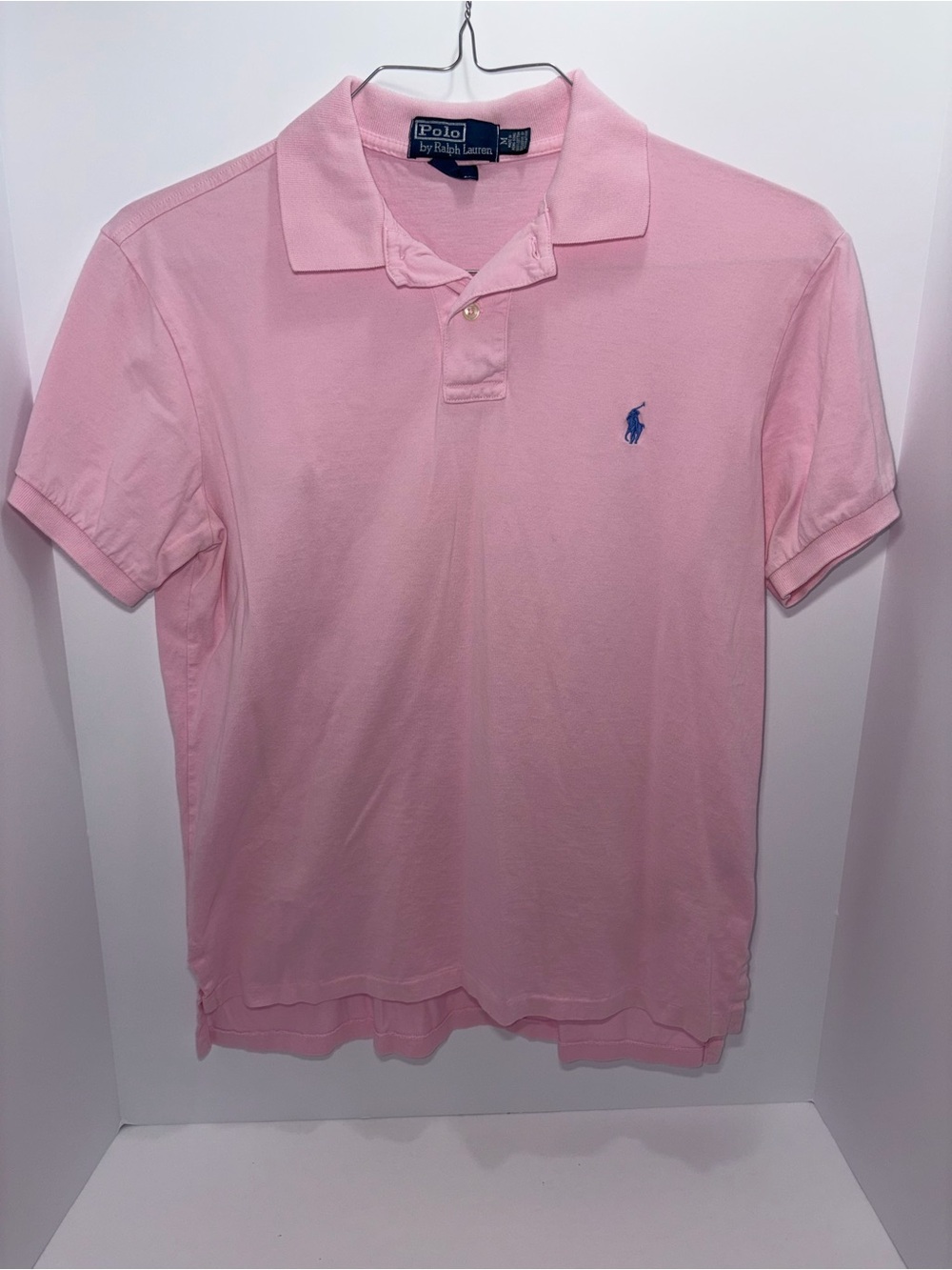 Polo by Ralph Lauren Light Pink Short Sleeve Polo with Blue Pony